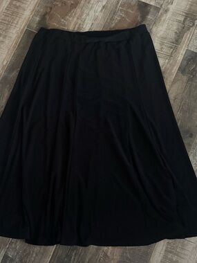 Clara Sun Woo Black A-Line Maxi Skirt